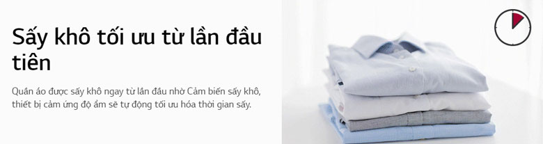 Máy sấy LG DUAL Inverter Heat Pump™ 10.5kg DVHP50B - Sấy khô từ lần đầu tiên