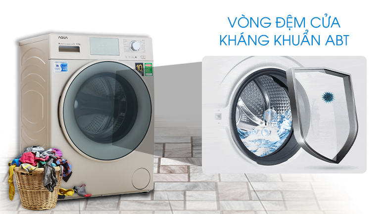 Vòng đệm cửa kháng khuẩn (ABT) - Máy giặt Aqua Inverter 10.5 kg AQD-D1050E N