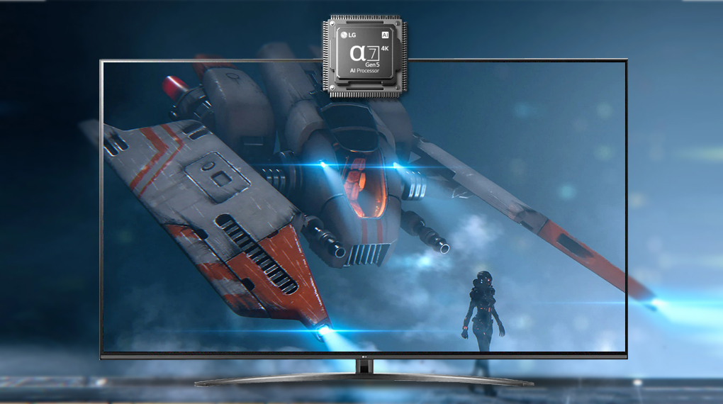 Tối ưu hiển thị qua bộ xử lý α7 Gen5 AI 4K - Smart Tivi LG 4K 86 inch 86UQ9100PSD