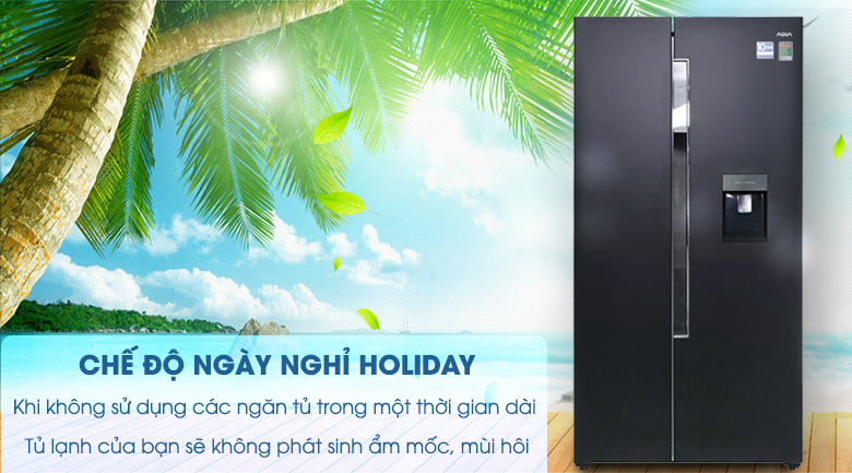 Chức năng ngày nghỉ Holiday - Tủ lạnh Aqua Inverter 557 lít AQR-I565AS BS