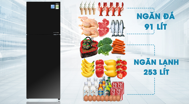 Tủ lạnh Aqua Inverter 373 lít AQR-IG386DN GBN