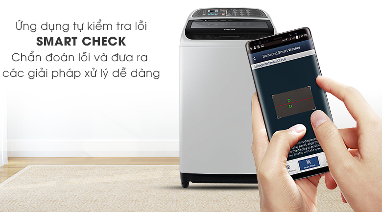 Tự kiểm tra lỗi - Máy giặt Samsung Inverter 10.5 kg WA10J5750SG/SV