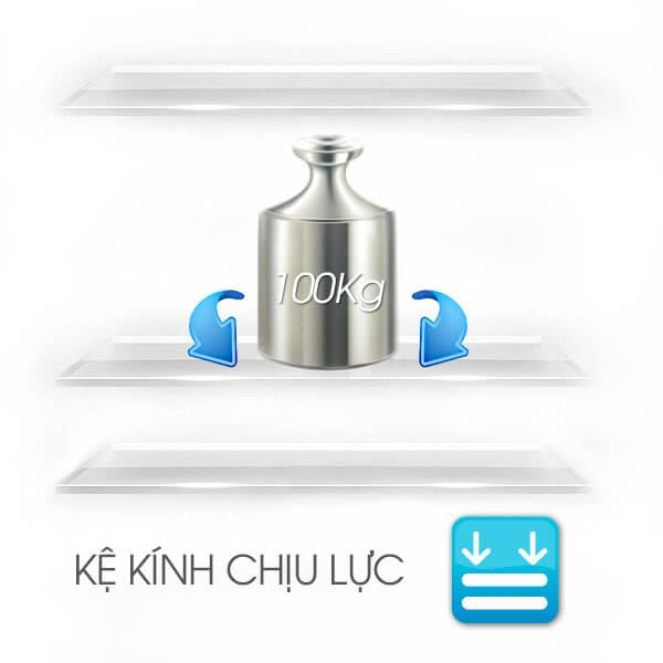 Khay kính chịu lực bền bỉ - Tủ lạnh Sharp Inverter 605 lít SJ-FX688VG-BK